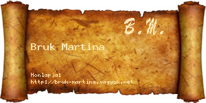 Bruk Martina névjegykártya